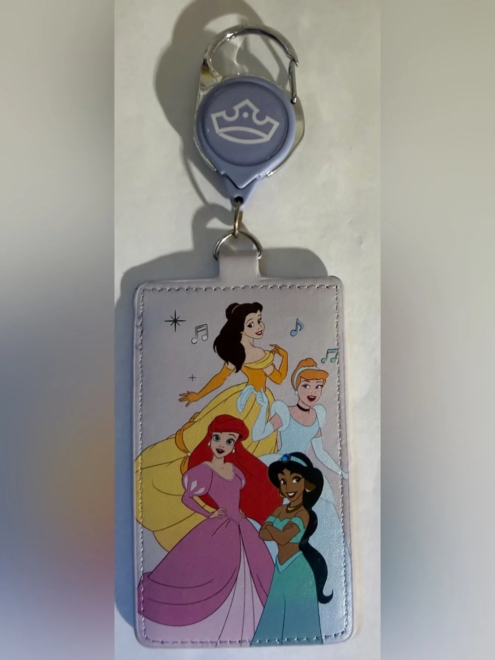 Disney Princess Retractable Lanyard With Pouch New